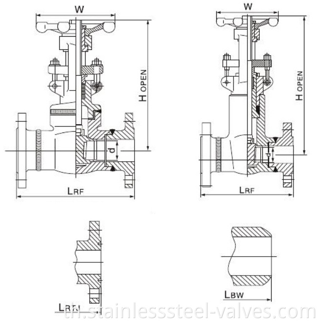 forged steel screwed 800LB gate valve1